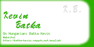 kevin batka business card